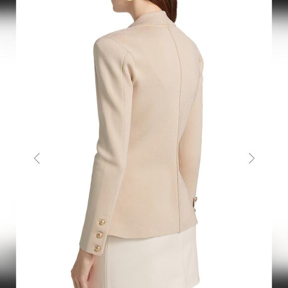 NWT$650 L'AGENCE Chamberlain Knit Blazer Jacket in Champagne Gold Sz Small - Picture 7 of 16